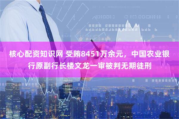 核心配资知识网 受贿8451万余元，中国农业银行原副行长楼文龙一审被判无期徒刑