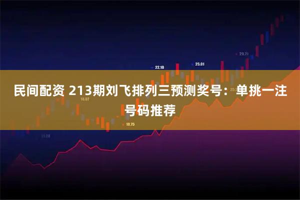 民间配资 213期刘飞排列三预测奖号：单挑一注号码推荐